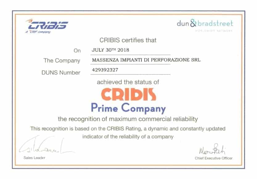 Cribis_Certificate