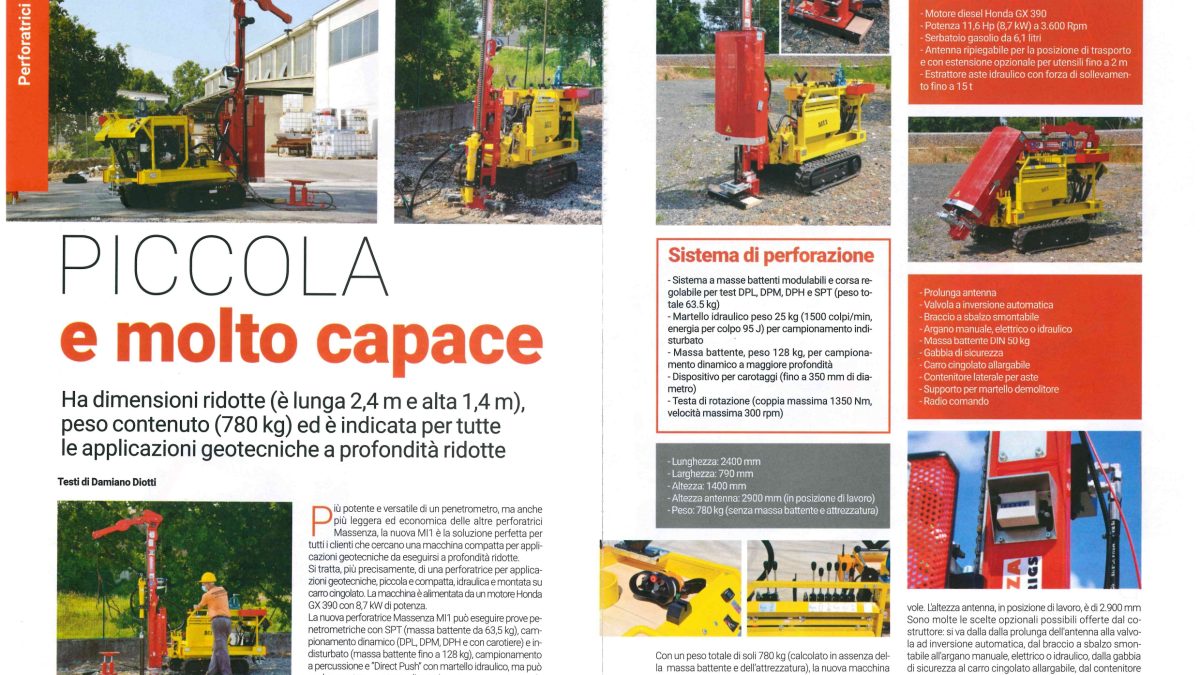 Rivista Costruzioni - Mi1 Massenza Drillings