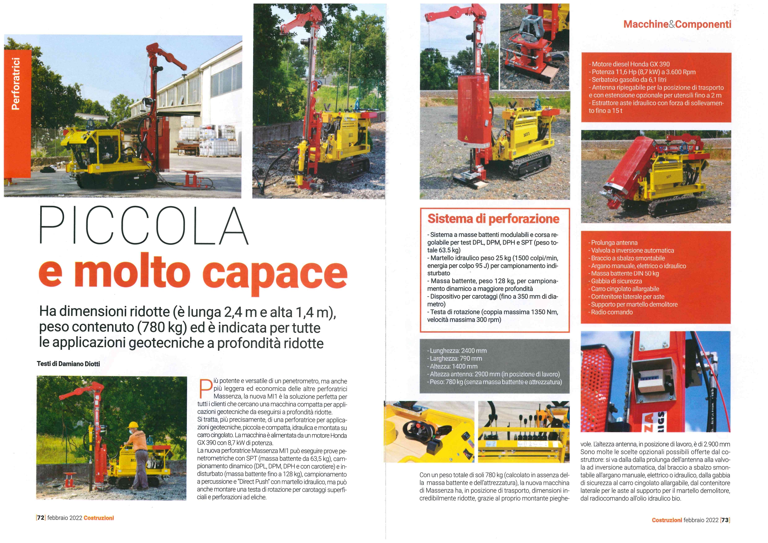 Rivista Costruzioni - Mi1 Massenza Drillings