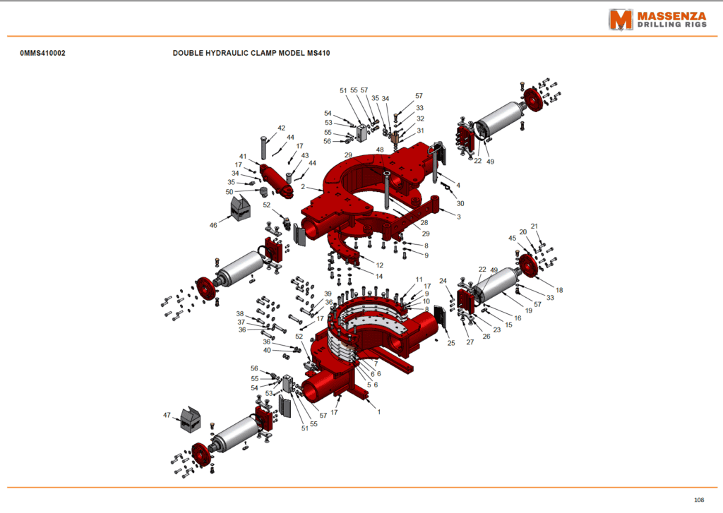 Massenza Drilling Rigs Spare parts manual 2024